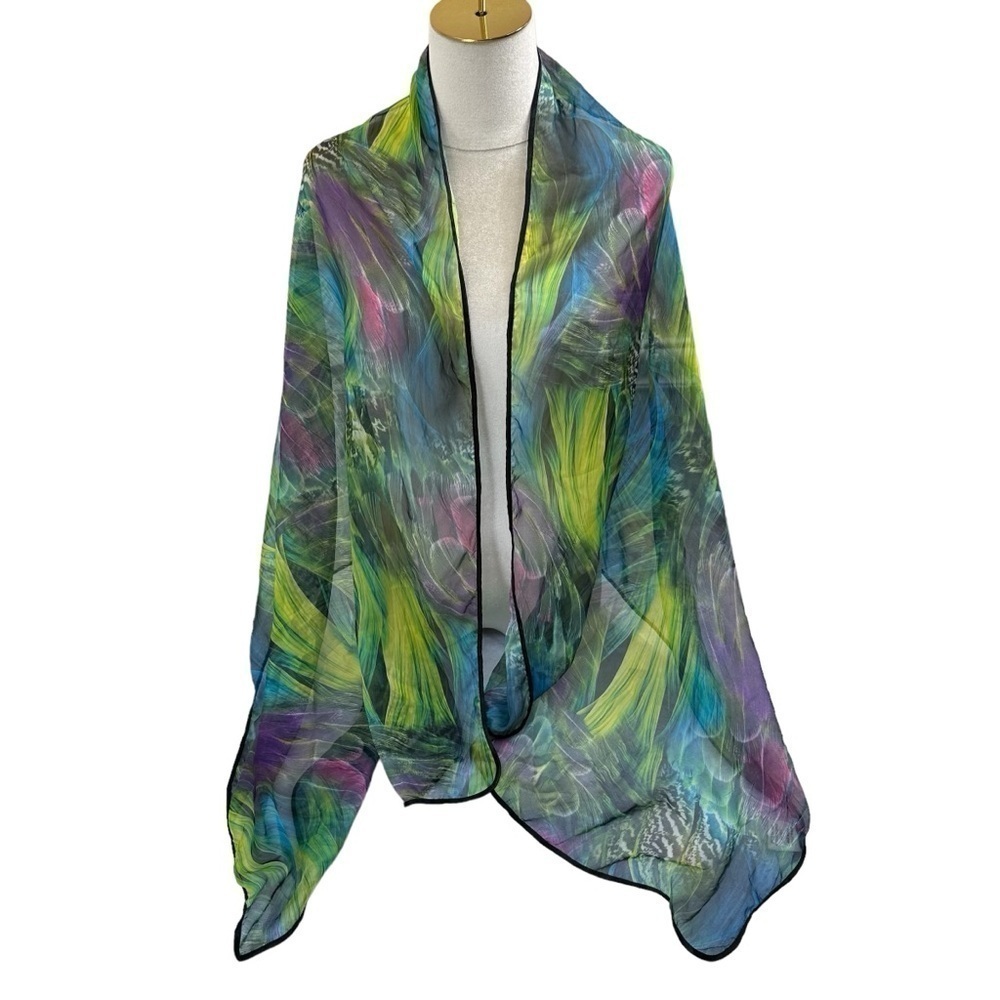 Huge Lightweight Tropical Flowy Scarf Wrap Beach Coverup